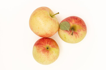 Red apples isolated on white