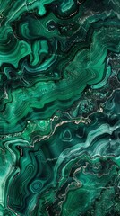 Abstract emerald green malachite stone texture close-up. Natural patterned mineral surface, gemstone background concept