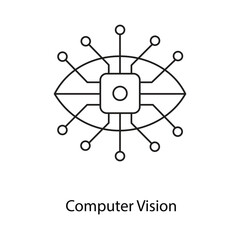 Computer Vision Icon. Vector Icon Design