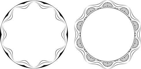 vector frames black on a white background