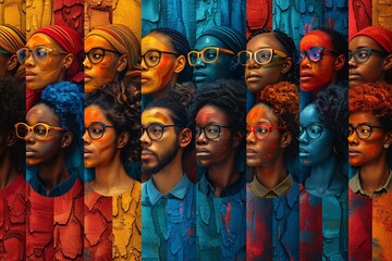 Diverse individuals united for a cause.