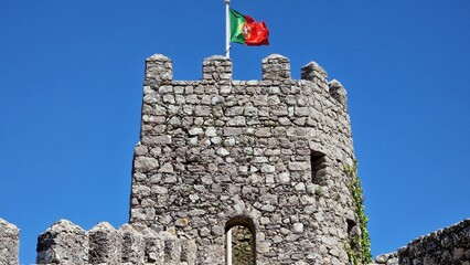 Moorish Castle or Castle of the Moors in Sintra Portugal. It is a fortification founded in the 10th...