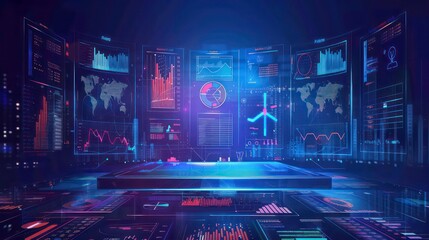 Predictive analytics, business intelligence, data analysis and visualization concept. Machine learning, artificial intelligence (AI) and statistical model for predictions future outcomes, performance