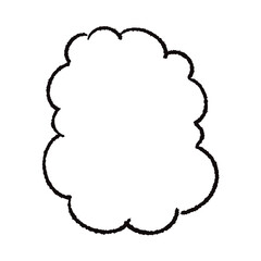 手描きのもこもこの吹き出し