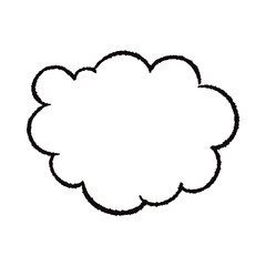 手描きのもこもこの吹き出し