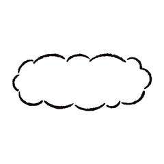 手描きのもこもこの吹き出し