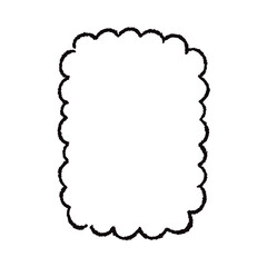 手描きのもこもこの吹き出し