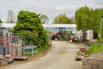 Abandoned Dirt Road Surrounded By Junk