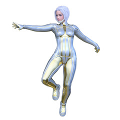 サイバーウーマン　3DCGレンダリング