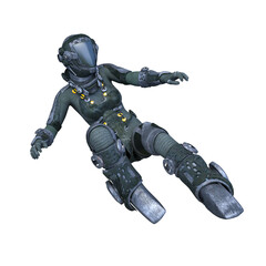サイバーウーマン　3DCGレンダリング