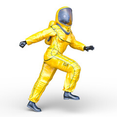 女性宇宙飛行士　3DCGレンダリング