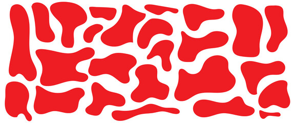 Fluid blob organic shapes vector abstract design. Abstract forms for paint liquid silhouette drop in modern style