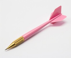 Vintage Pink Dart Gun Pen With Gold Accents