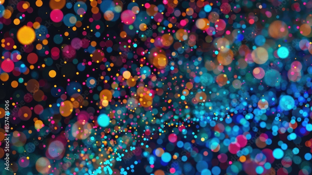 Poster abstract colorful dots background - bright dots forming abstract patterns