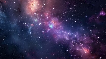 Obraz premium Abstract cosmic space background - Starry space with abstract nebula patterns