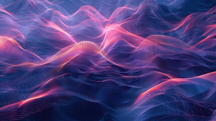 Obraz premium Abstract digital waves background - Digital waveforms with a futuristic look