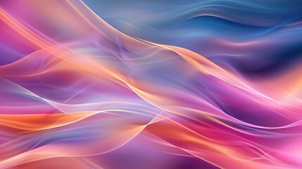 Abstract flowing lines background - Smooth, flowing lines in various colors