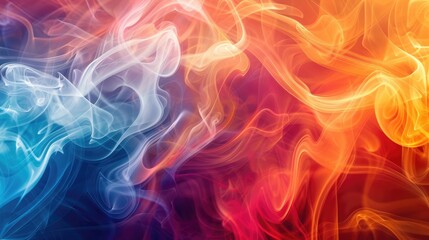 Fototapeta premium Abstract smoke swirl background - Elegant swirls of colorful smoke