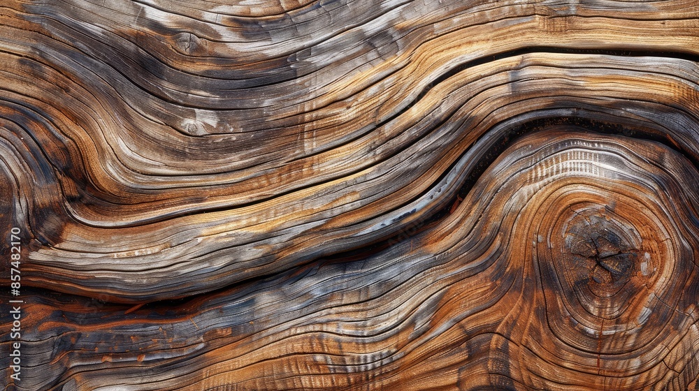 Poster Abstract wood texture background - Close-up of wood grain in abstract patterns