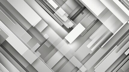 Abstract white minimal background design with geometric shapes generative ai image