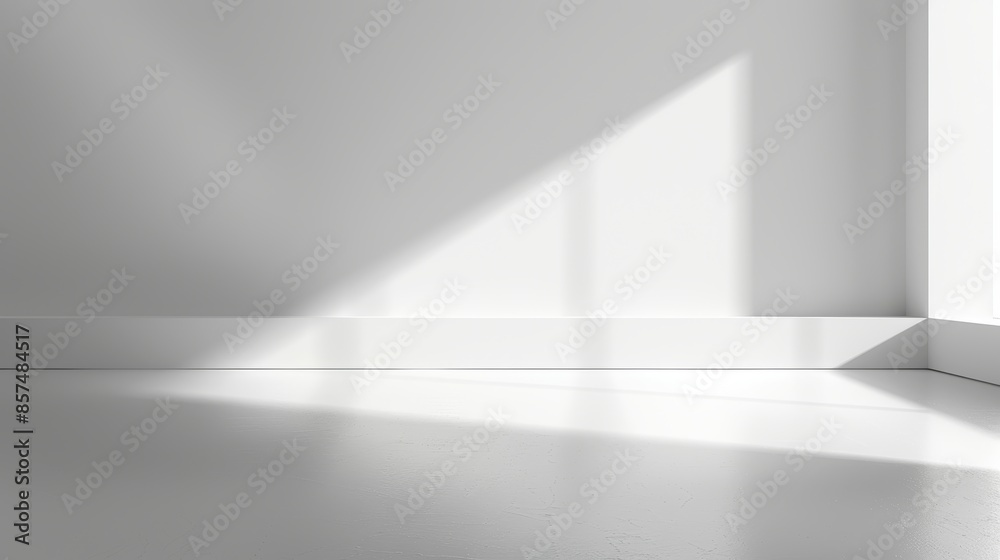 Wall mural clean white background for electronics display generative ai