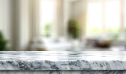 Marble Countertop in a Bright Interior