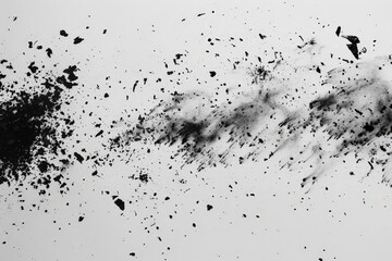 Stylish Black and White Ink Splatter Abstract Art Background for Advertisements, Posters, Greeting Cards, Graphic Design Projects