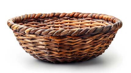 Fototapeta premium Wicker Basket With Intricate Woven Pattern
