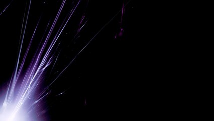 Futuristischer Lichteffekt in hell leuchtender Energiestruktur, violett, schwarz, blau,...