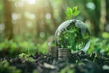 Green business finance for sustainability  carbon credits  ESG  CO2.