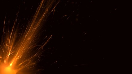 Futuristischer Lichteffekt in hell leuchtender Energiestruktur, gelb, schwarz, gold,...