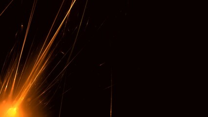Futuristischer Lichteffekt in hell leuchtender Energiestruktur, gelb, schwarz, gold,...