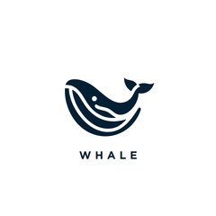 whale logo design concept icon symbol template