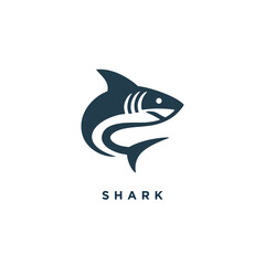 shark logo design concept icon symbol template