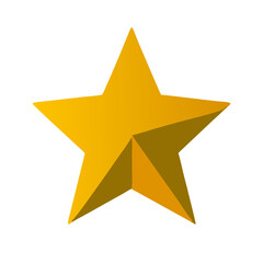 3d golden star