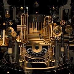 surreal music background in the style of the 20s