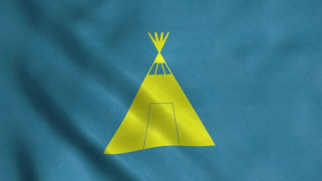 Flag of Kautokeino kommune, Norway sign