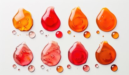 Obraz premium Vivid Ink Drops Against a Clean Background