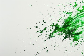 Green Abstract Splatter Art