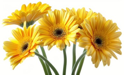 Naklejka premium Bright Yellow Daisies in a Vase