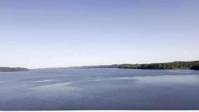 Driving by Pickwick Lake near Florence, Alabama