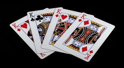 A Collection of Royal Flush Poker Cards
