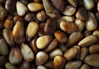 High-Quality, Fresh Nuts in a Large Pile for Display