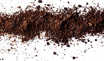 Cocoa Powder Line Art with White Background