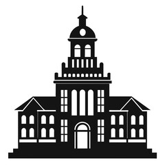 Stunning City Hall Vector Silhouette Free Download & Design Inspiration