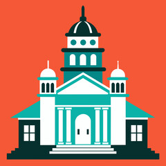 Stunning City Hall Vector Silhouette Free Download & Design Inspiration