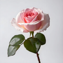 pink rose isolated on white background