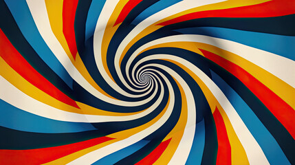 Abstract rainbow coloured optical illusion design