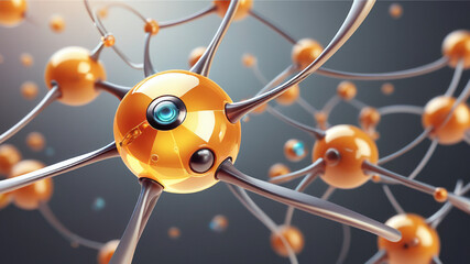 beautiful shape of nano technology with white background