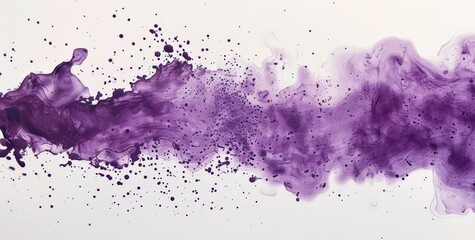 Fototapeta premium Abstract Art Painted Purple with Watercolors